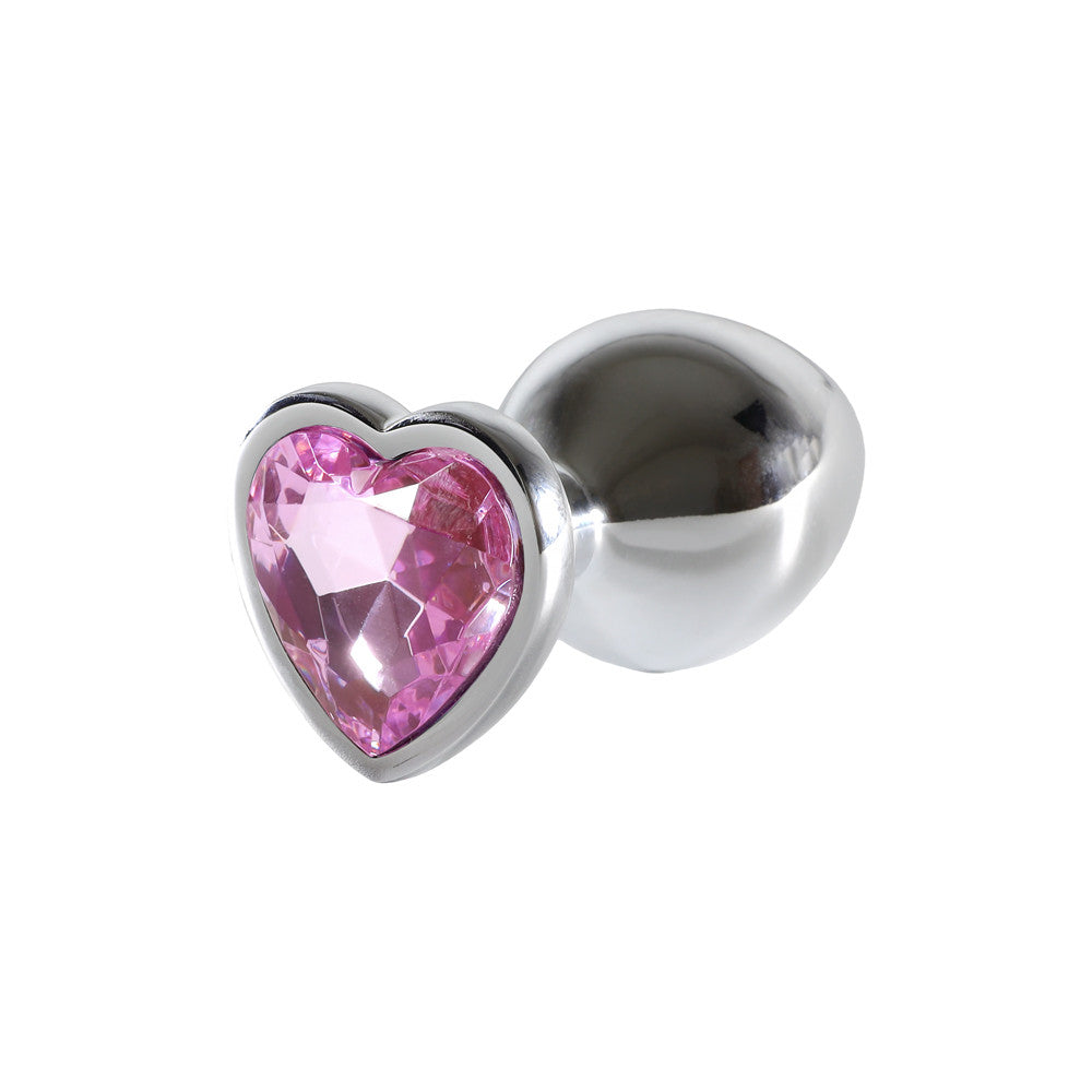 Plug Coeur Inox Rose L