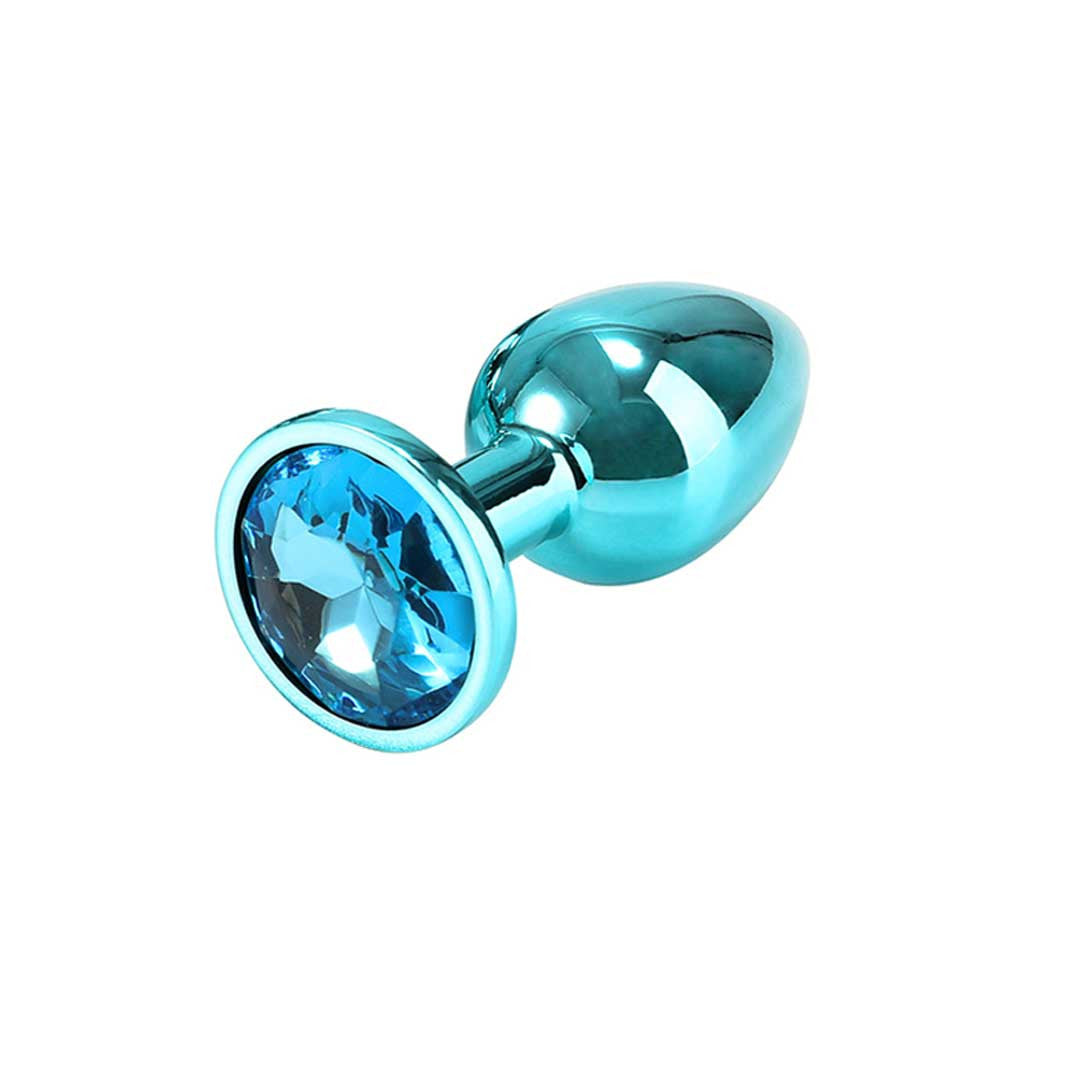 Plug Alu Bleu Bijou Crystal XL