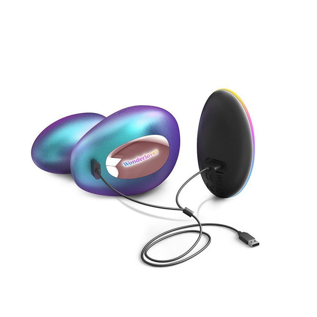 Oeuf Vibrant Double Stimulation Wonderlover Bleu