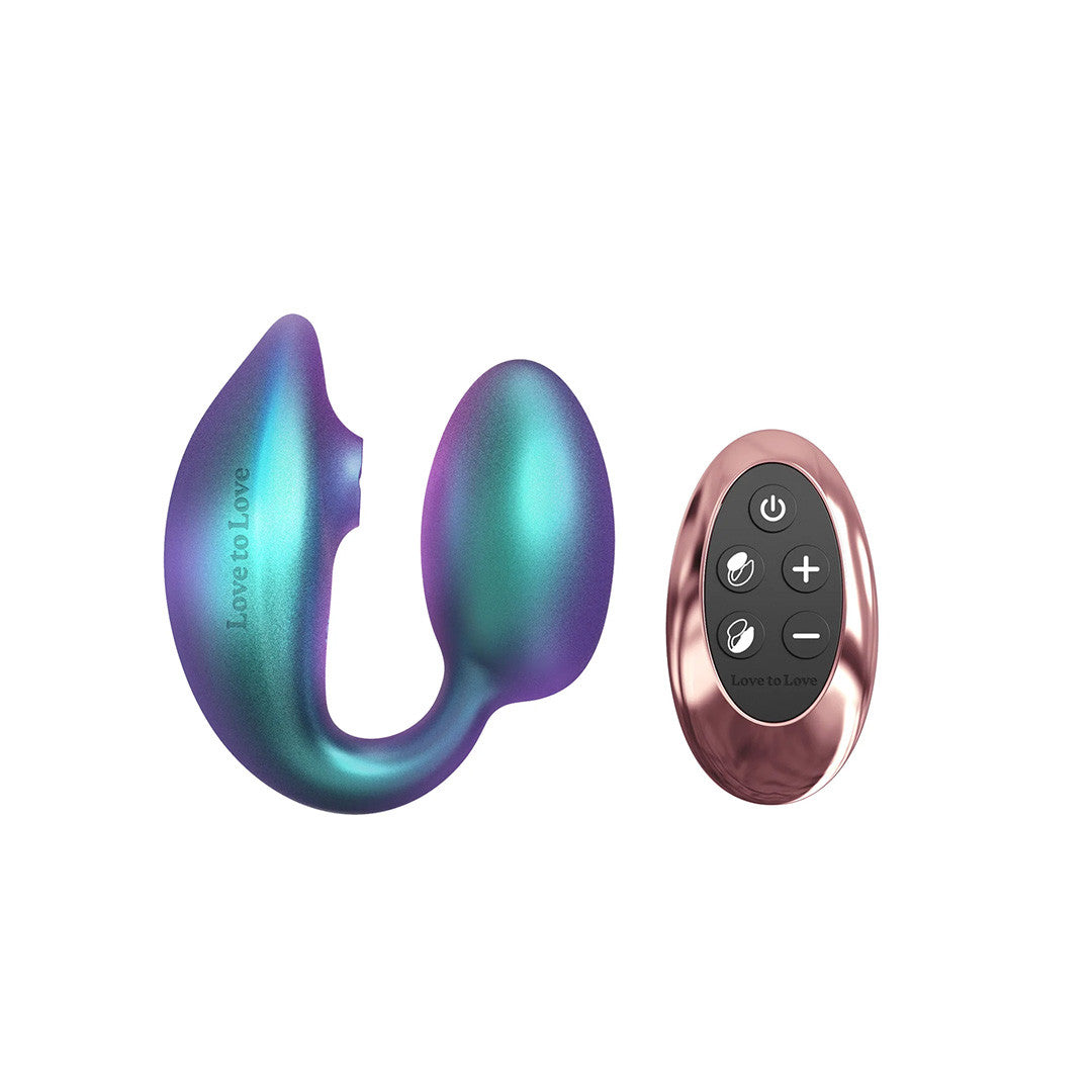 Oeuf Vibrant Double Stimulation Wonderlover Bleu