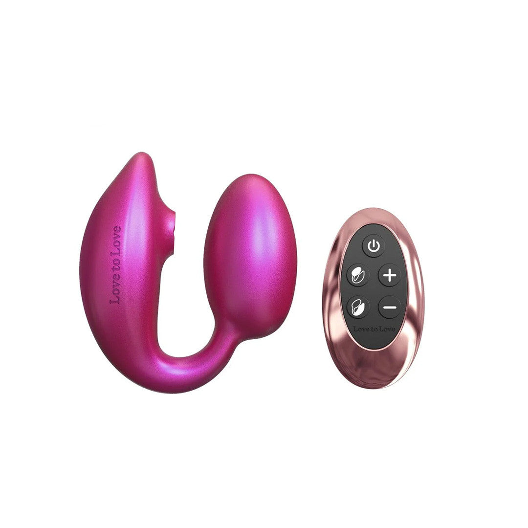 Oeuf Vibrant Double Stimulation Wonderlover Rose