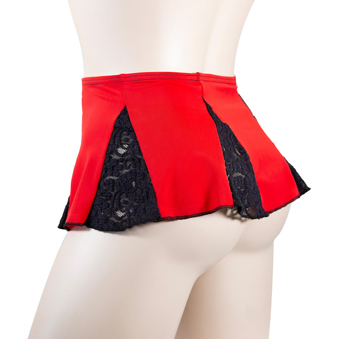 Jupe Dentelle Lycra Anna Rouge