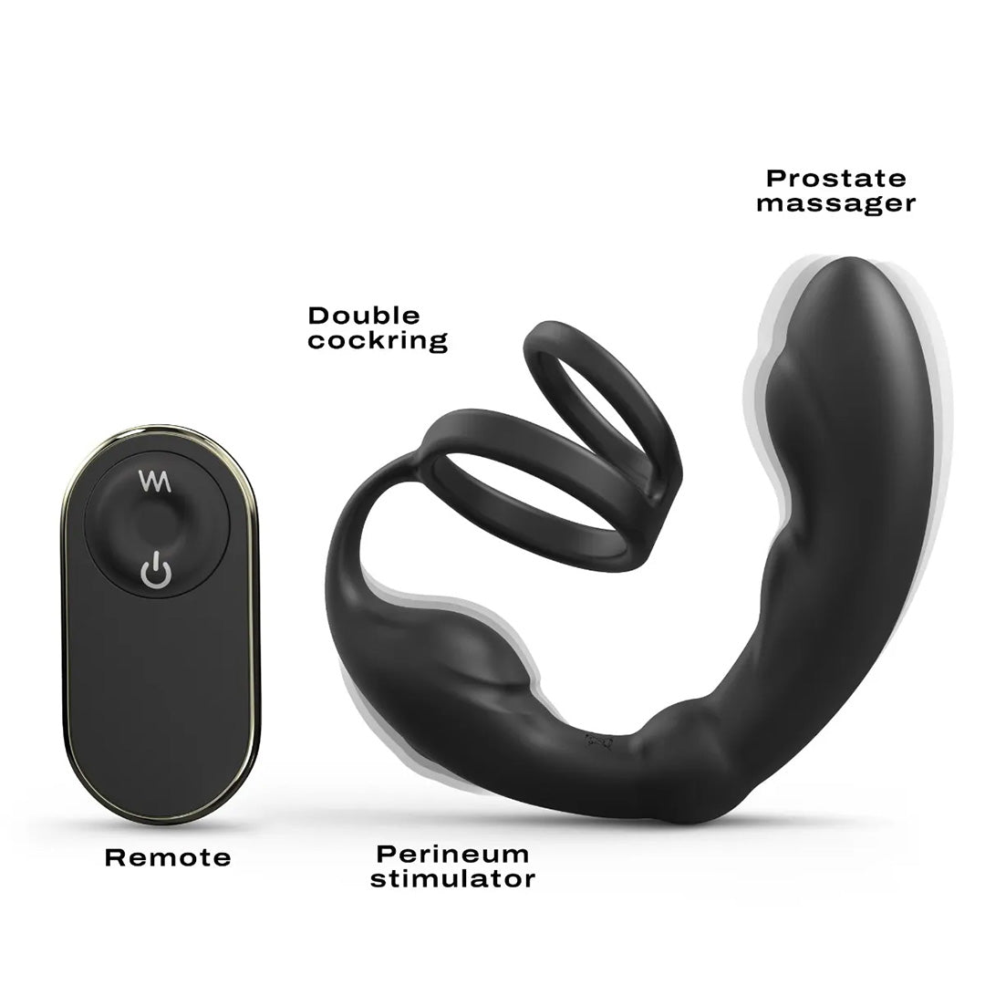 Stimulateur prostatique et double cockring P-Ring