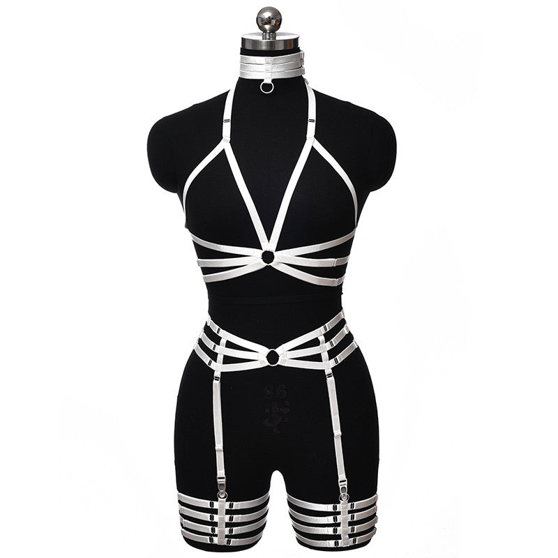 Set Harnais Brillant Complet Argent