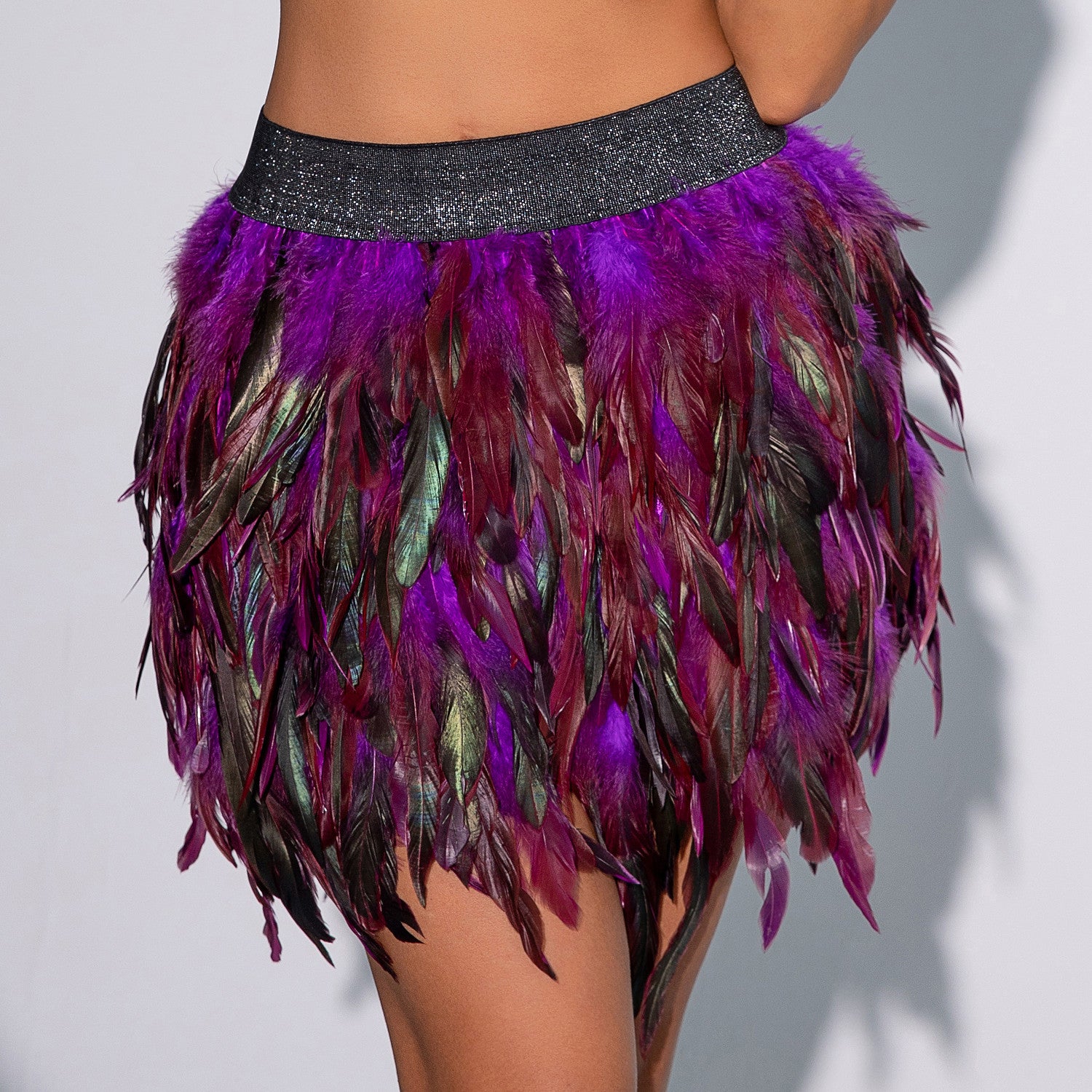 Ensemble Plume Vahiné Violet