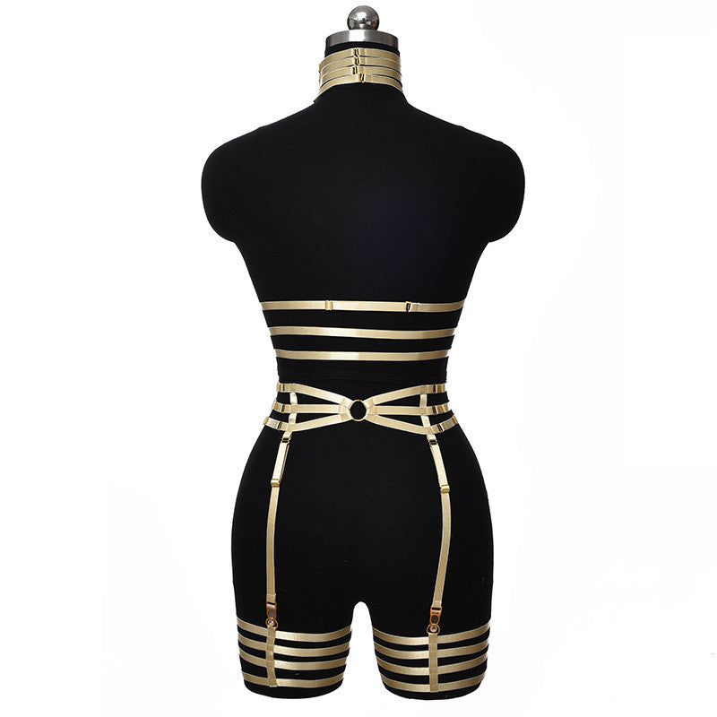 Set Harnais Brillant Complet Or