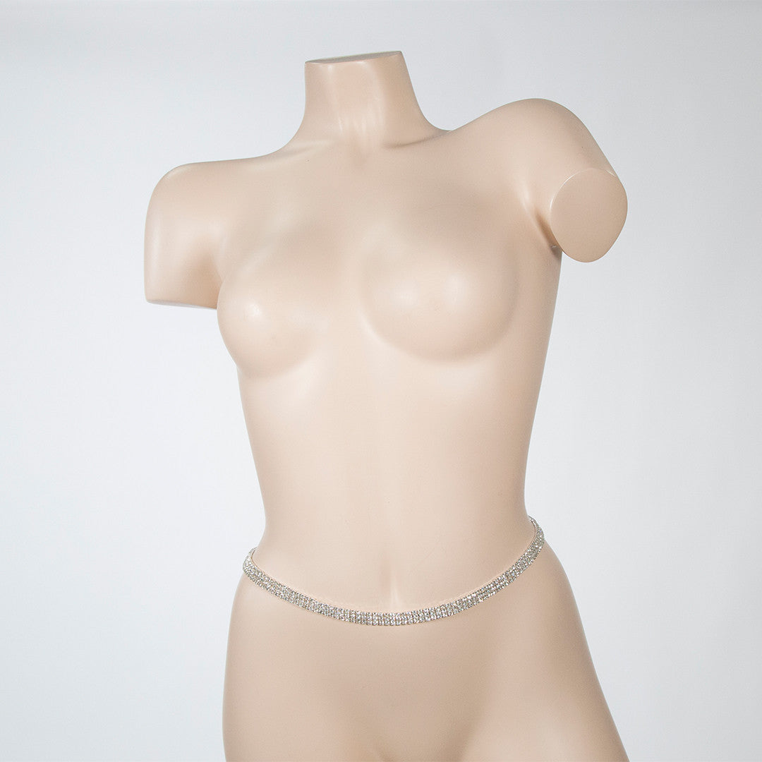 Chaine de Taille 3 Rangées Strass