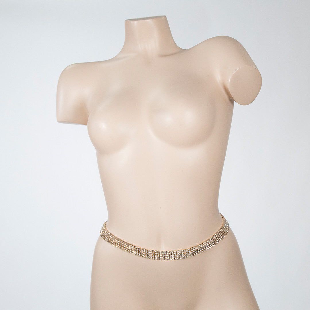 Chaine de Taille 5 Rangées Strass