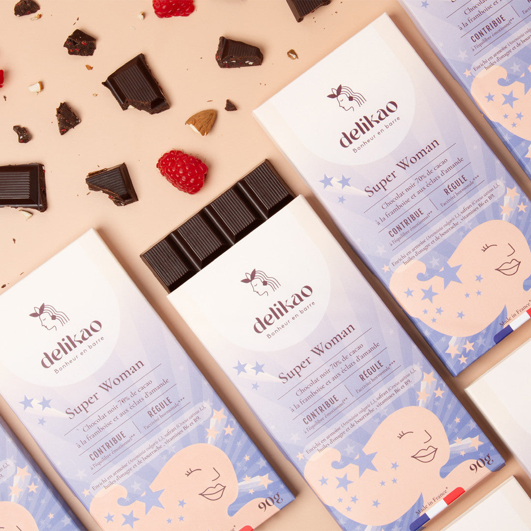 Chocolat Aphrodisiaque Skyn Glow Chocolat Noir Framboises