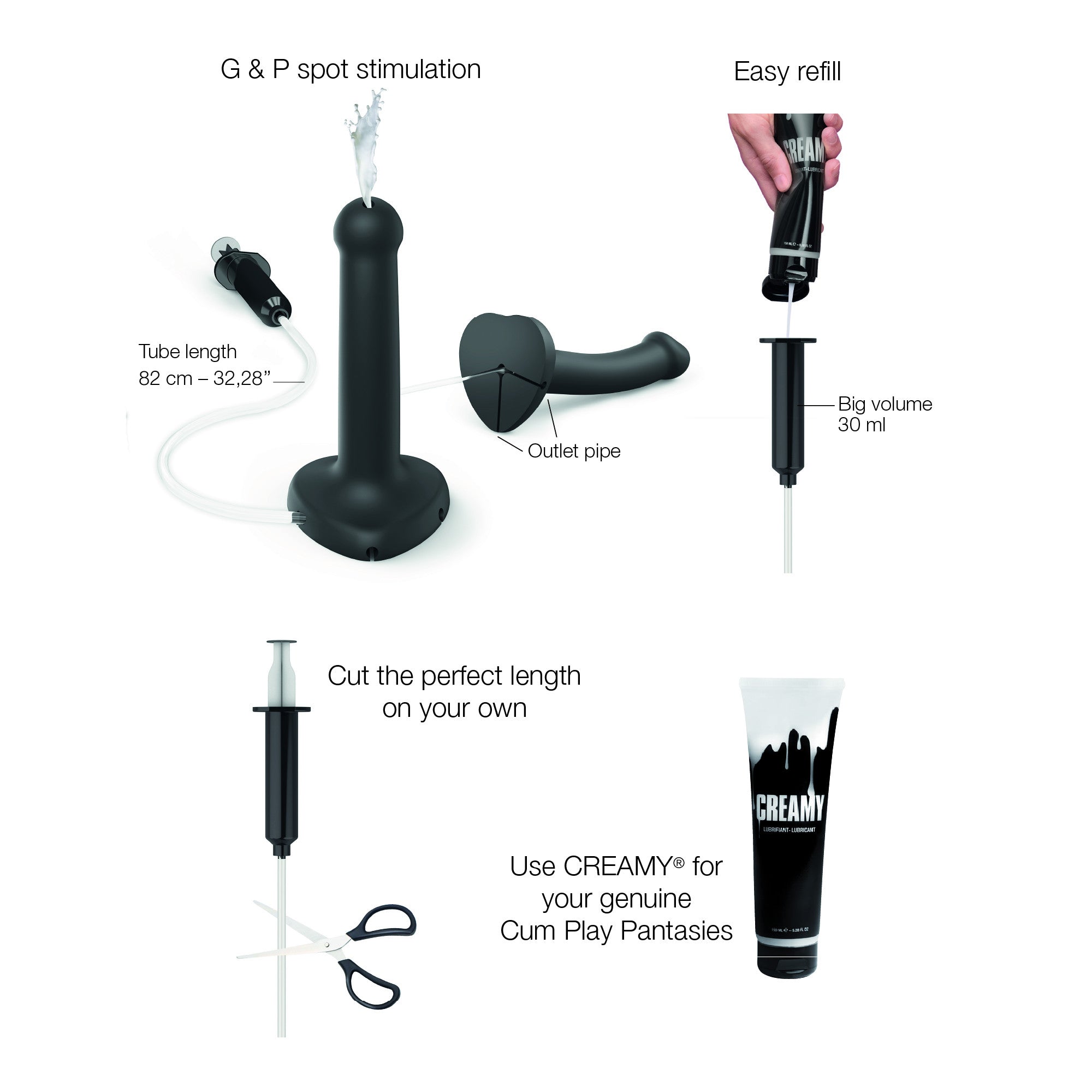 Dildo Éjaculateur Noir