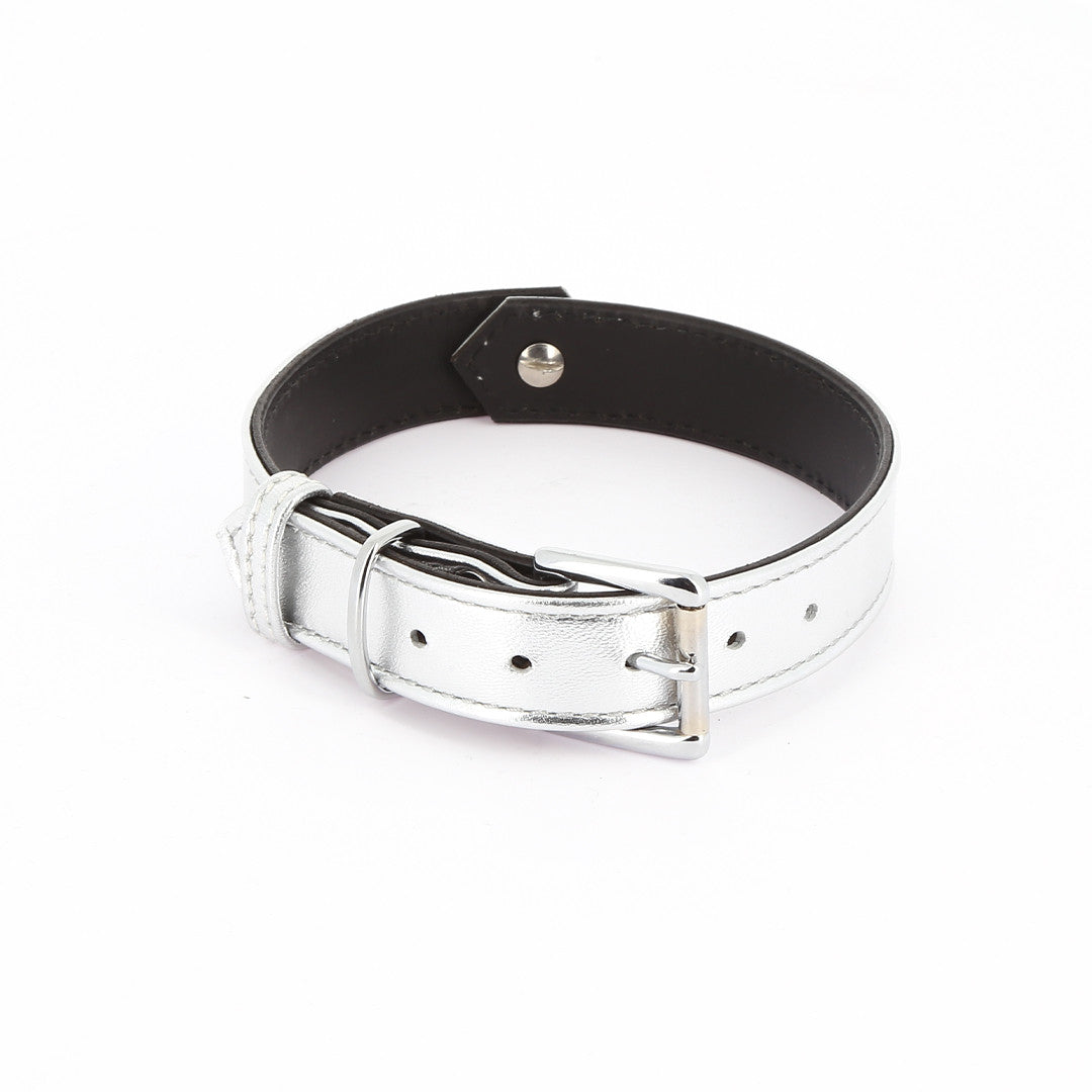 Collier Cuir Anneau Argent