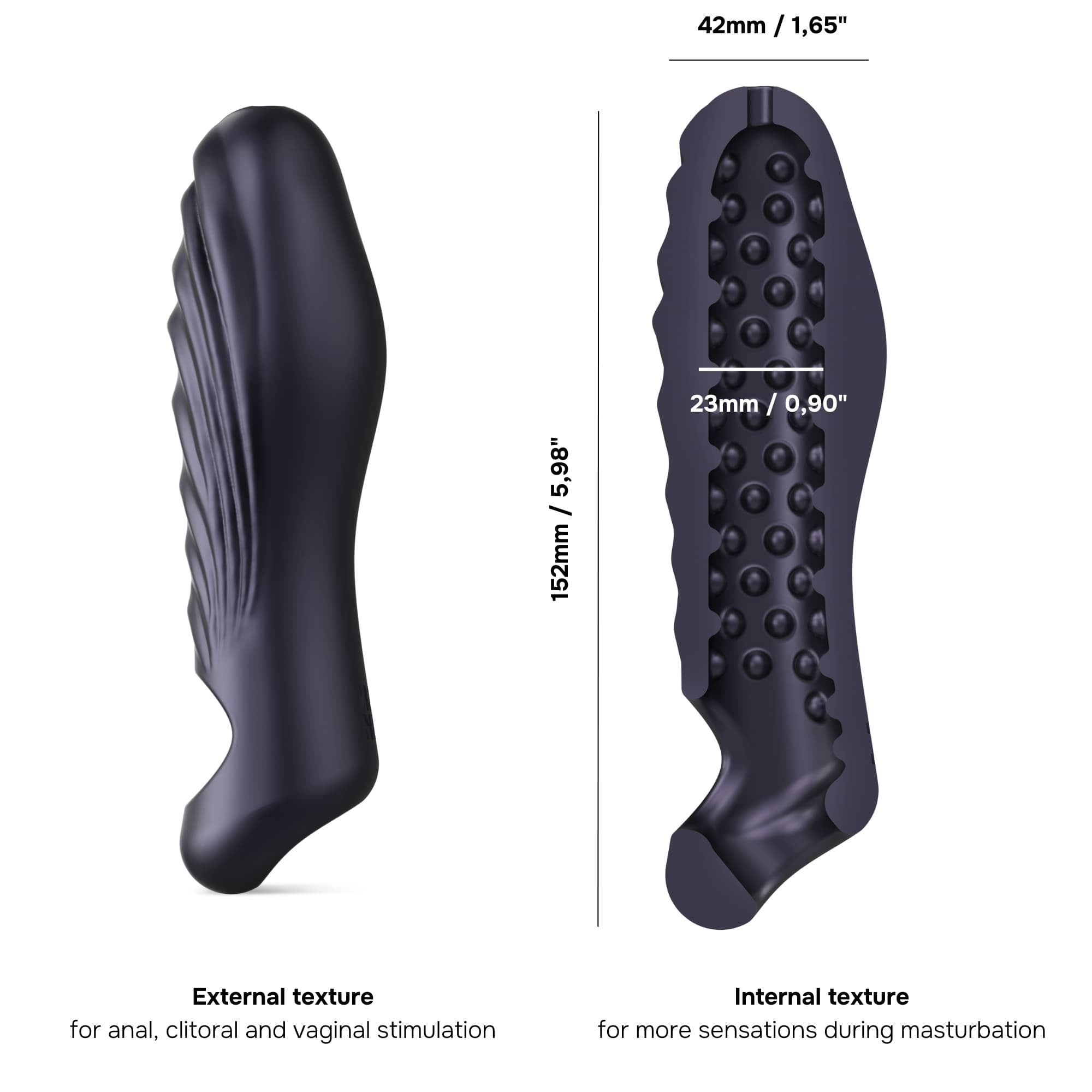 Gaine à Pénis et Masturbateur Ryzer Noir