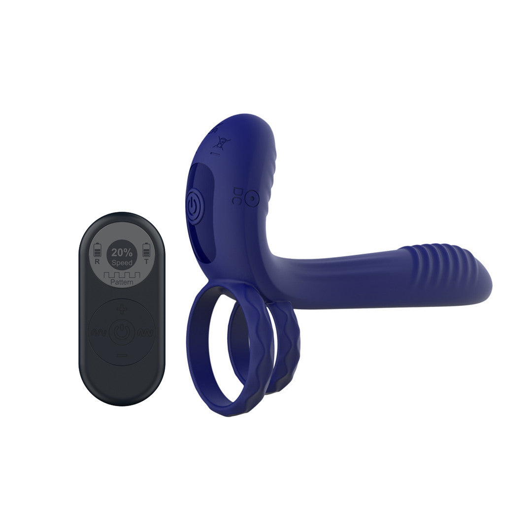 Cockring Vibrant Télécommandé Double Pénétration Propulsion +