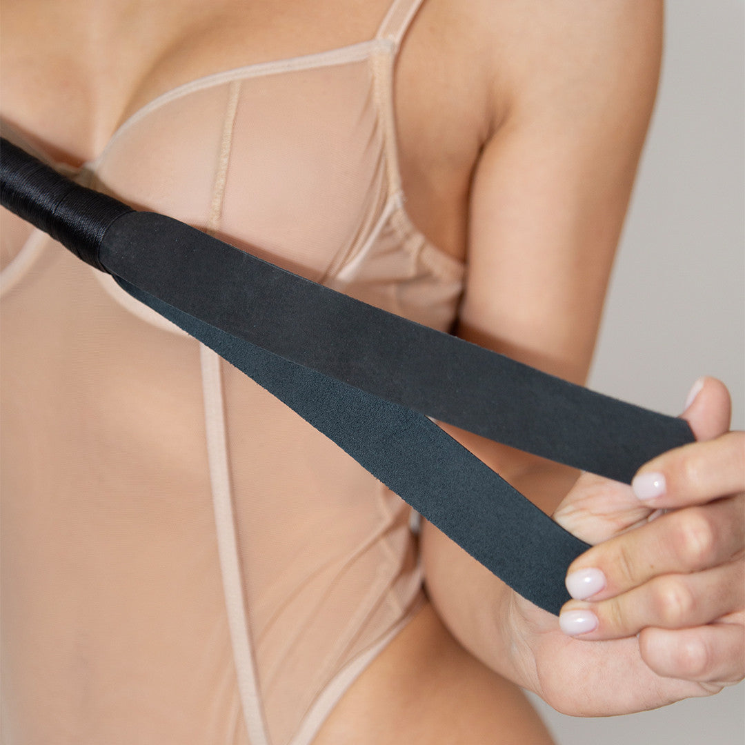 Cravache Cuir Plate