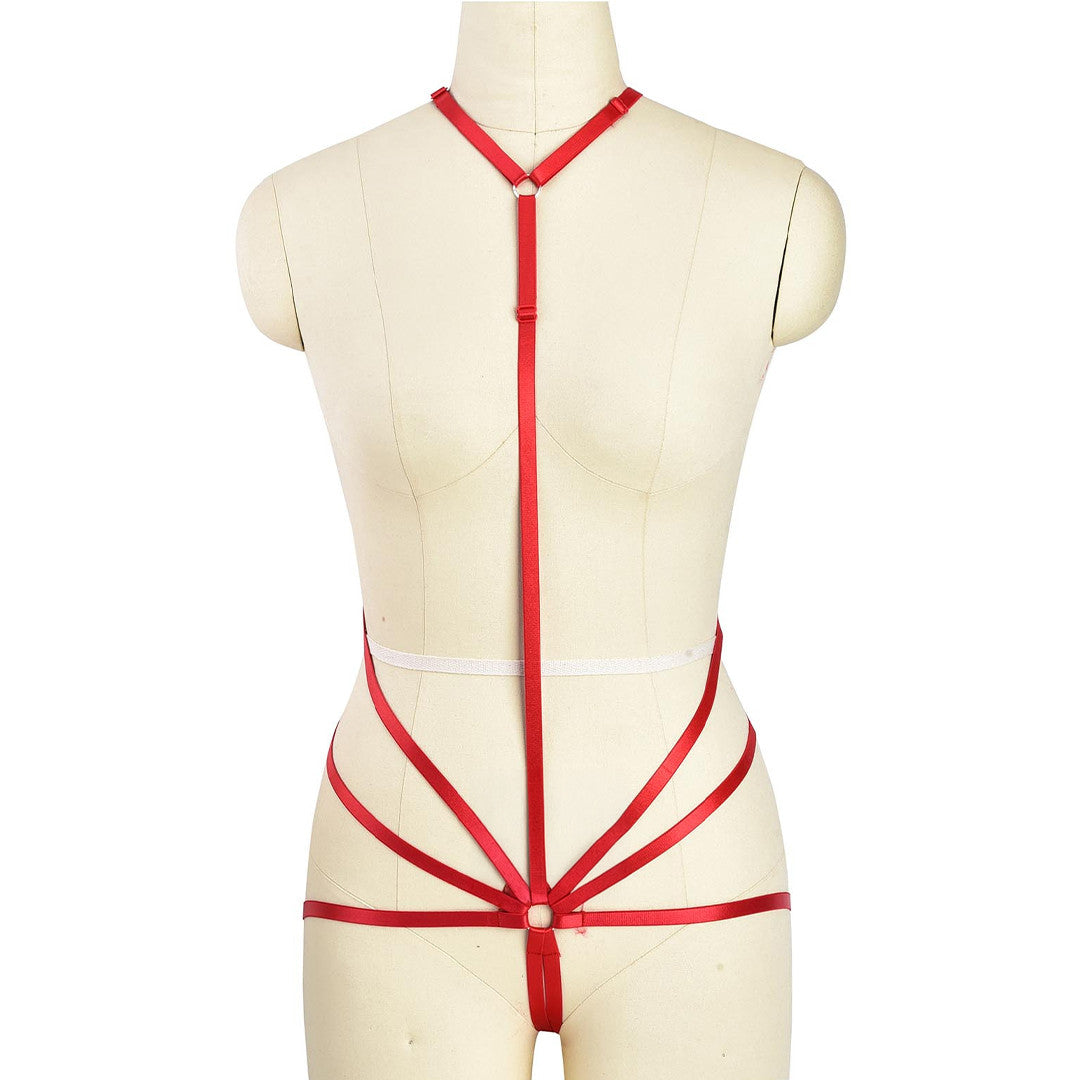 Body Harnais Mona Rouge