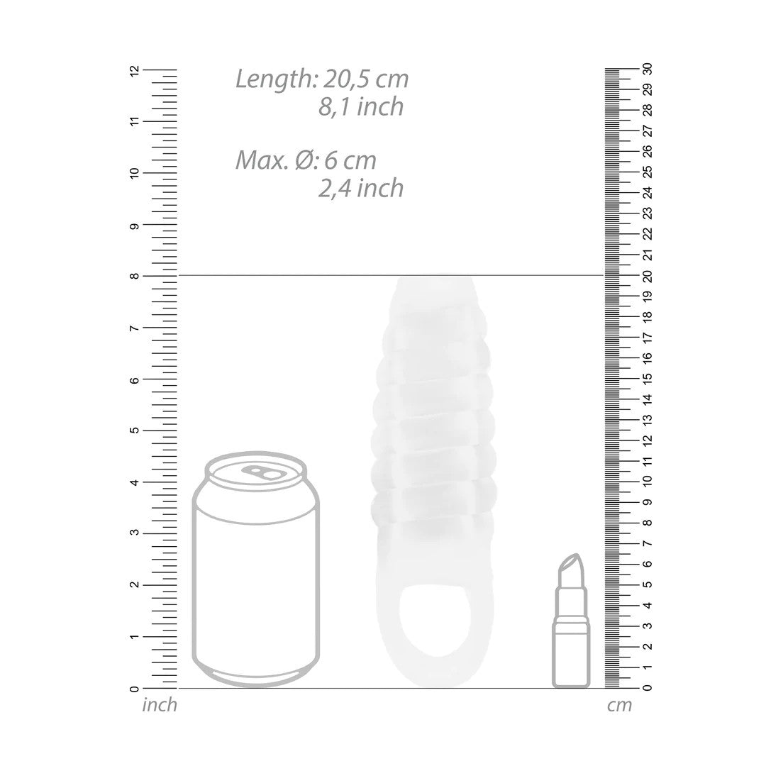 Gaine de Penis Ondulé Transparente TPE