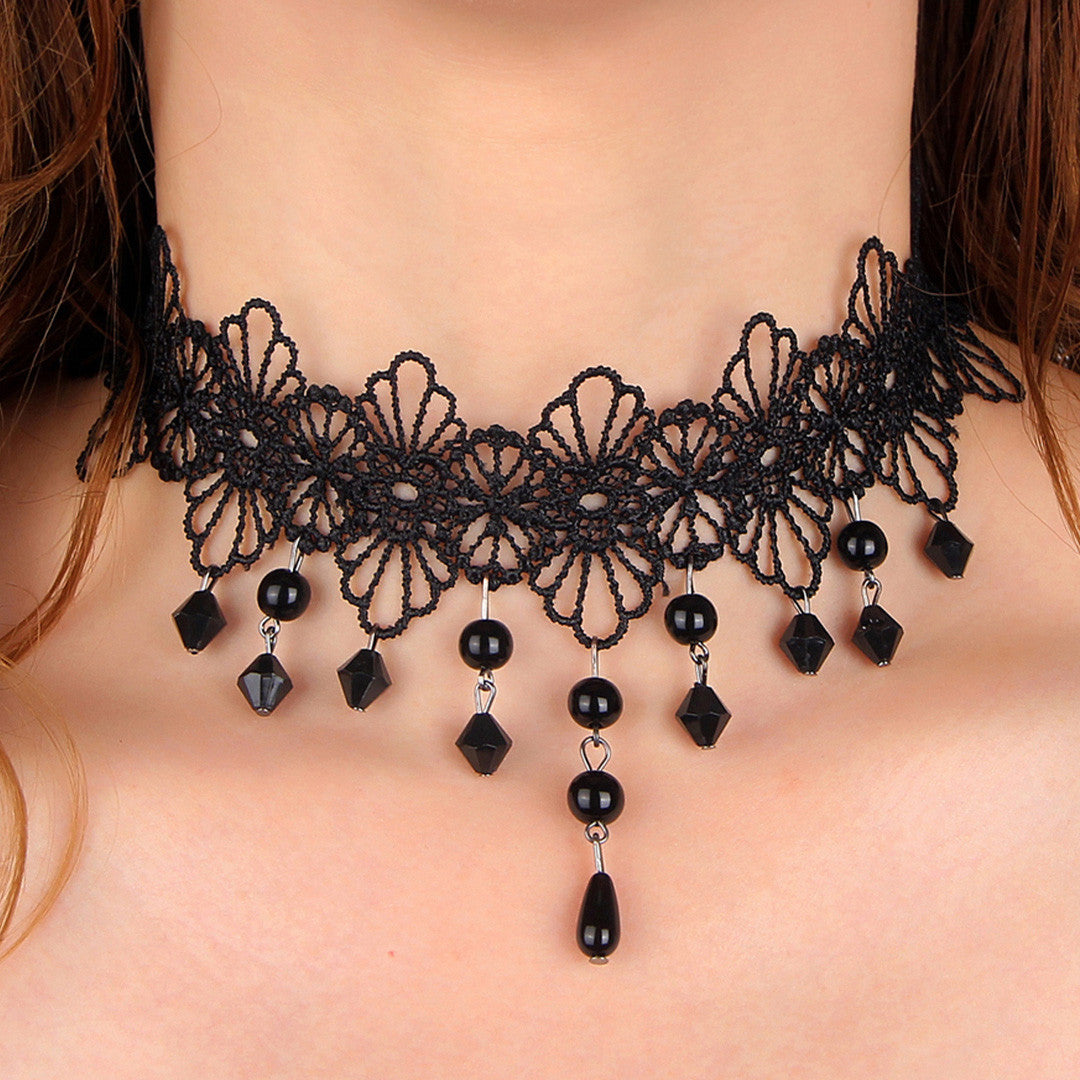 Collier Perles Wine
