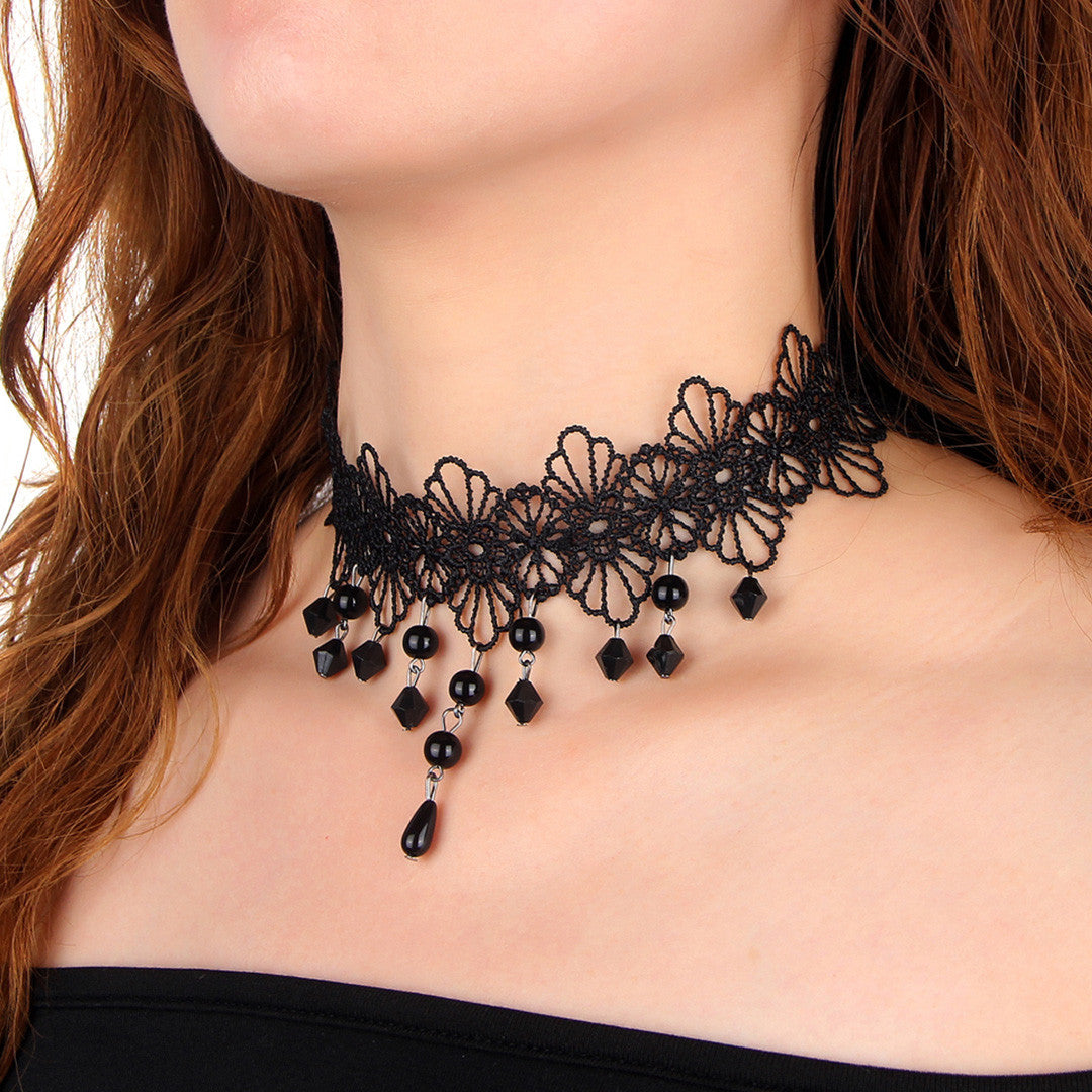Collier Perles Wine