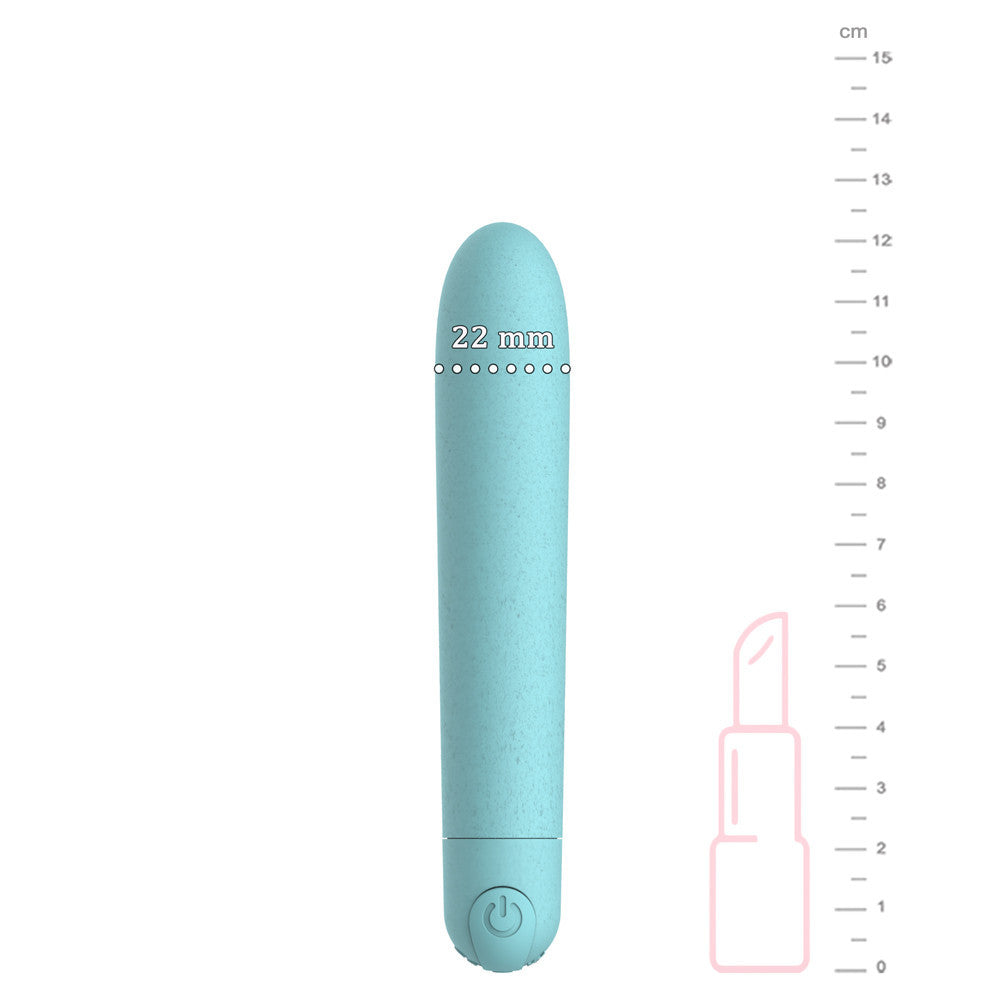 Dimensions du Mini Stimulateur Clitoridien Bleu Eco Responsable - Satisfaction
