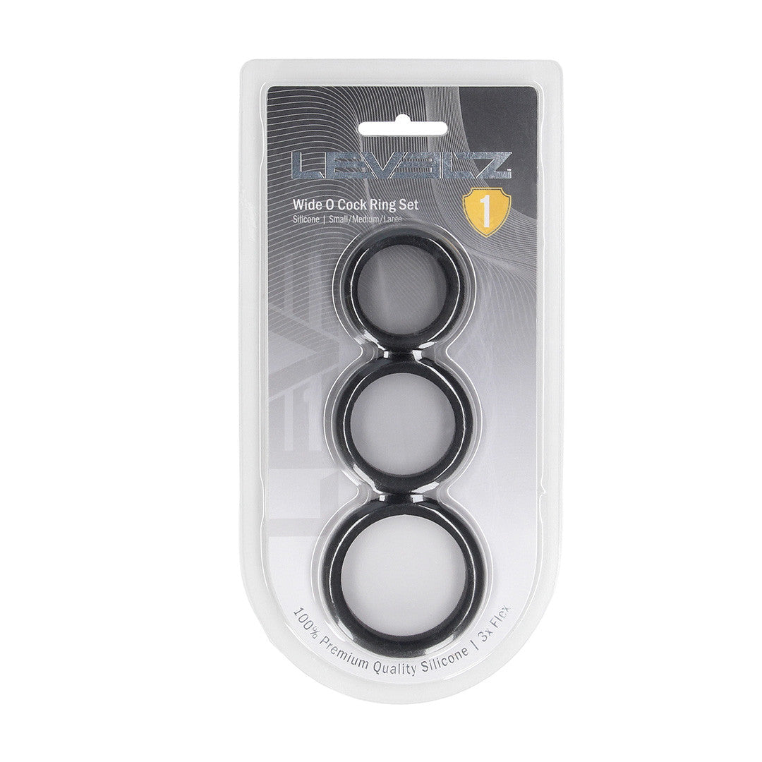 Set Cockring Silicone Wide O S/M/L