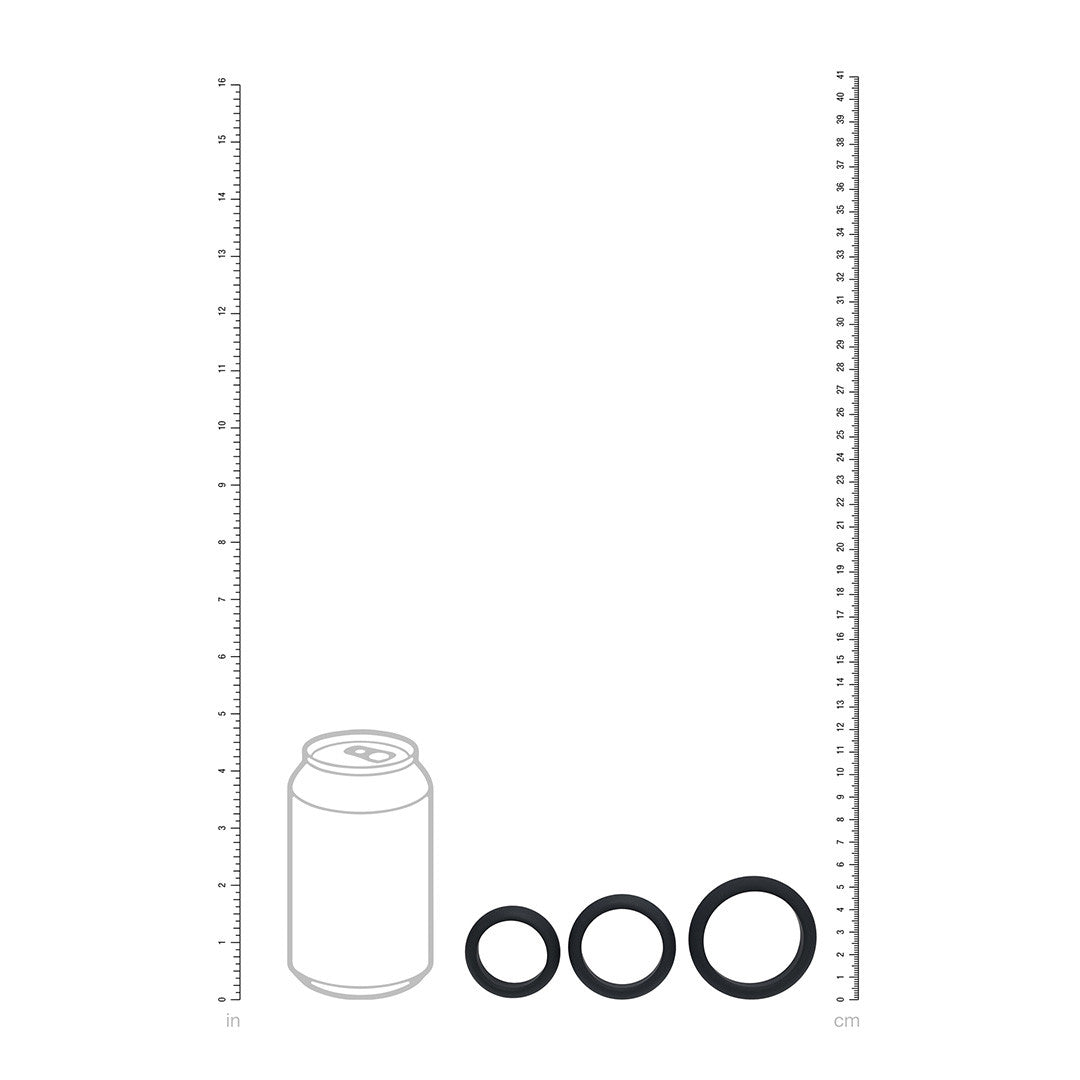 Set Cockring Silicone Wide O S/M/L