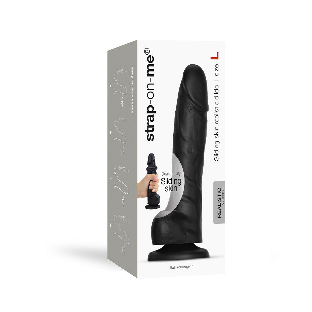 Dildo Réaliste Sliding Skin Noir L