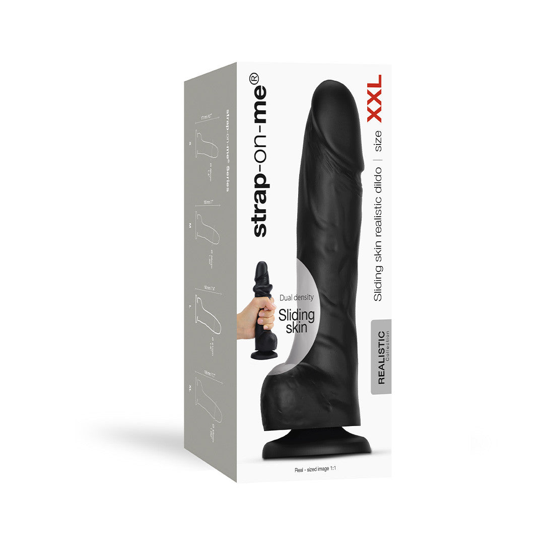 Dildo Réaliste Sliding Skin Noir XXL