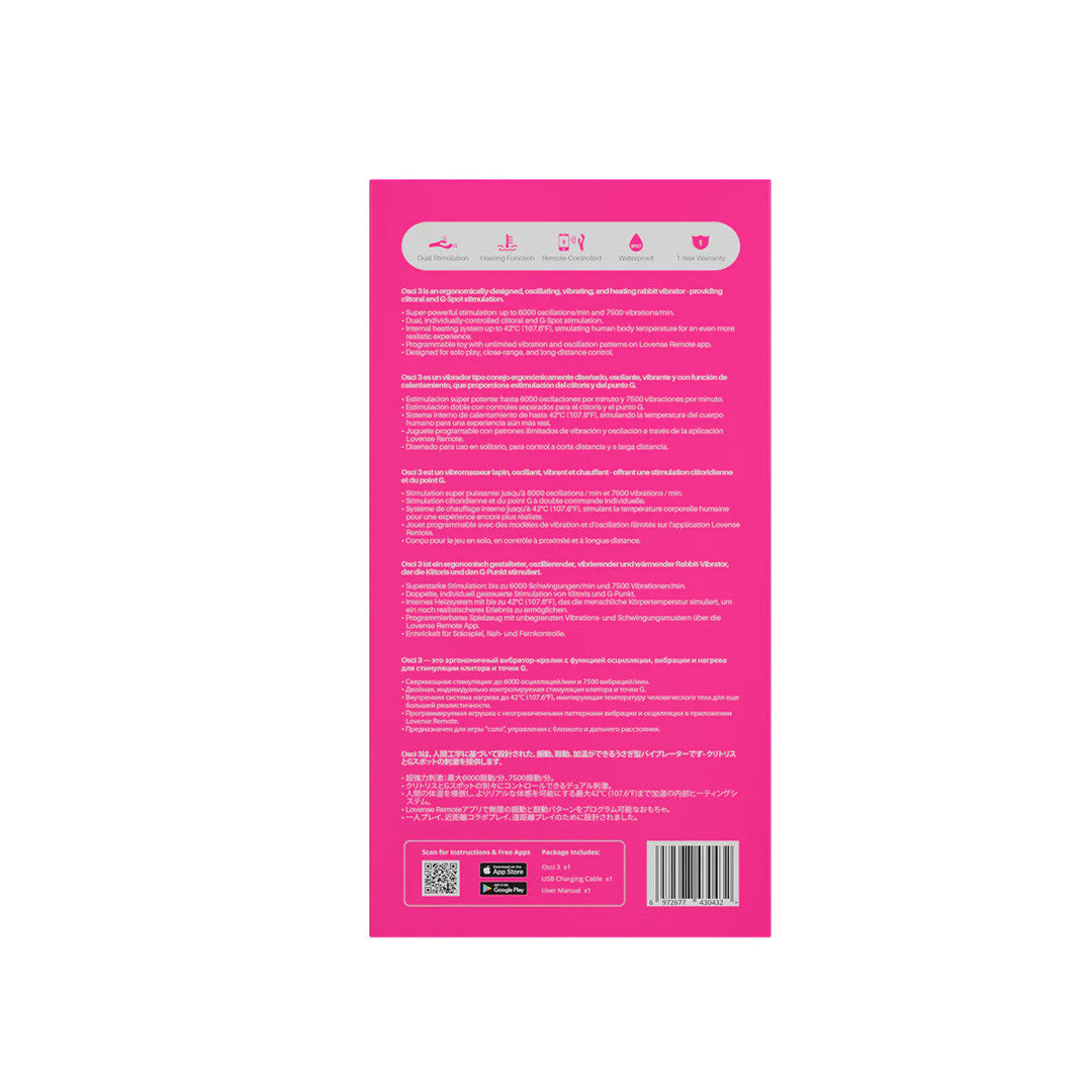 Vibromasseur rabbit connecté Osci 3