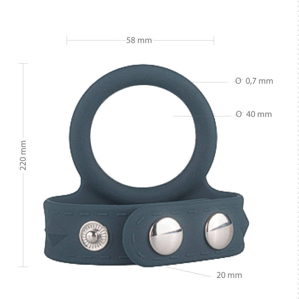 Anneau Double En Silicone Be Happy avec dimensions