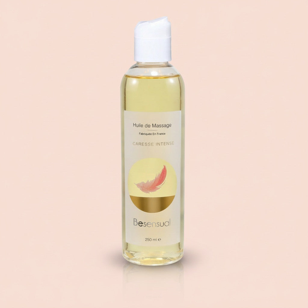 Be Sensual Cosmétiques Huile de Massage Sèche neutre Flacon Ouvert Vue de Face - Neutre - 3