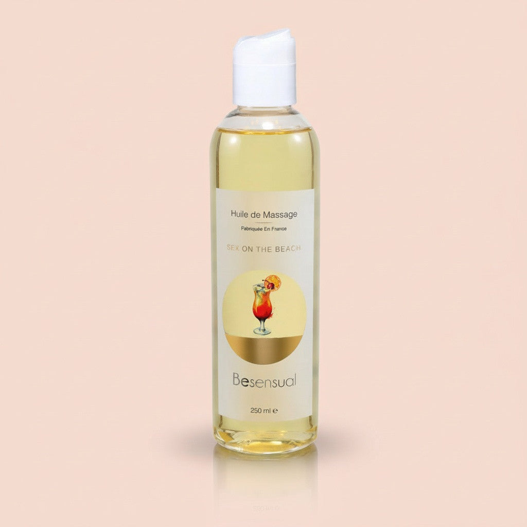 Be Sensual Cosmétiques Huile de Massage Sèche Sex on the Beach Flacon Ouvert Vue de Face - Sex-on-the-beach - 4