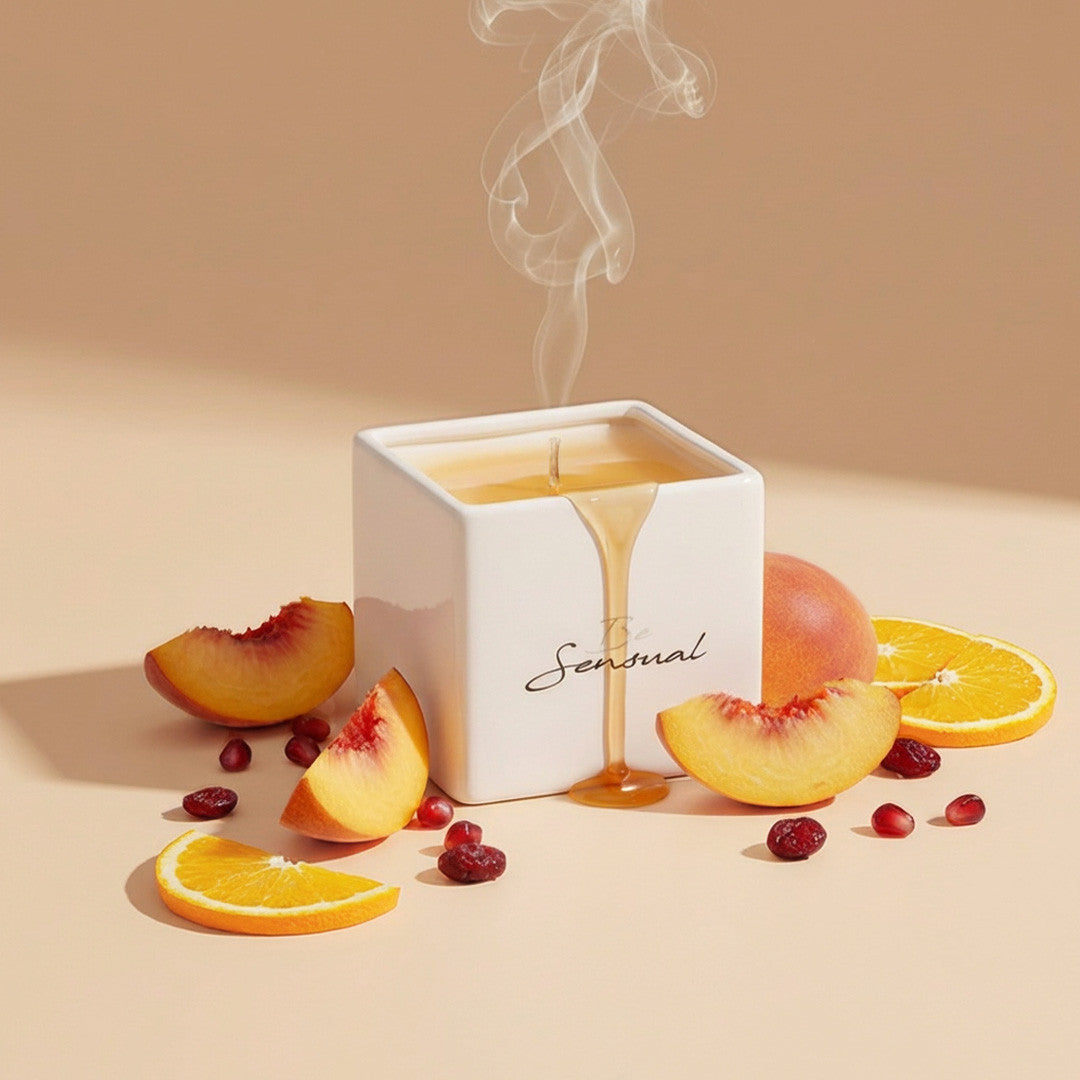 Bougie de Massage Parfumée - 4 parfums Cocktail Sex on the Beach #Parfum_Sex-on-the-beach