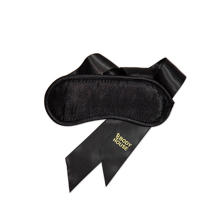 Masque Opaque Satin Rubans Bicolore Noir