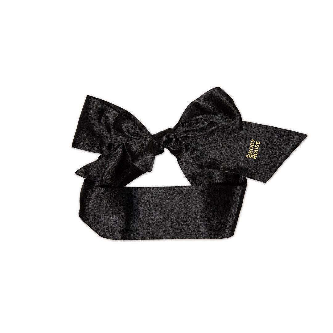 Bandeau Satin Yeux à Nouer Noir