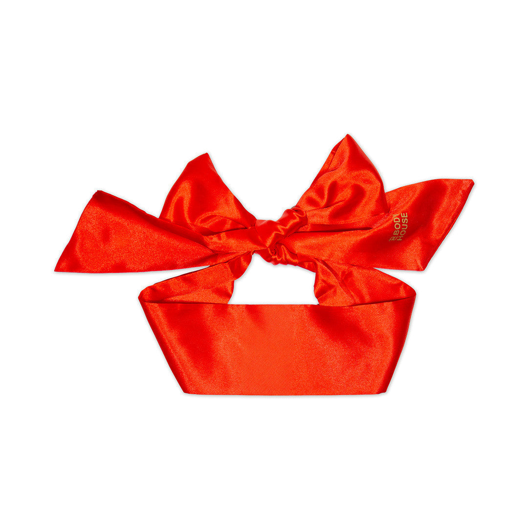 Bandeau Satin Yeux à Nouer Rouge