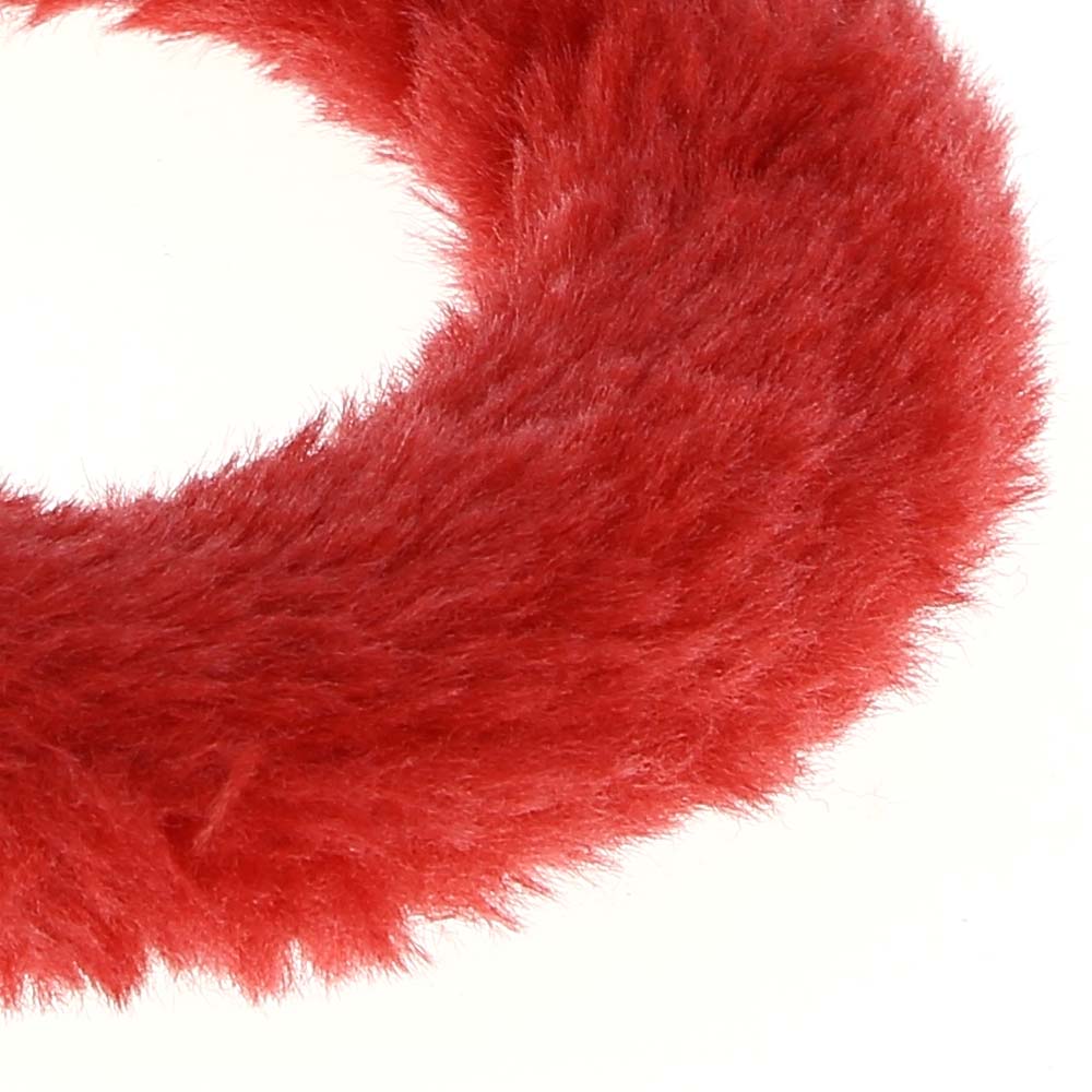 Menottes Erotique à Fourrure Rouge Be Fetish