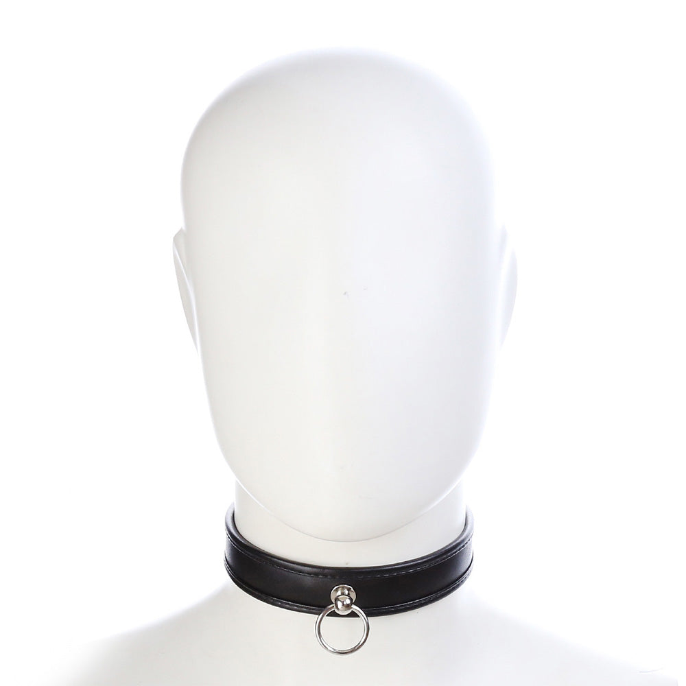 Collier SM Cuir Anneau - Be Bondage