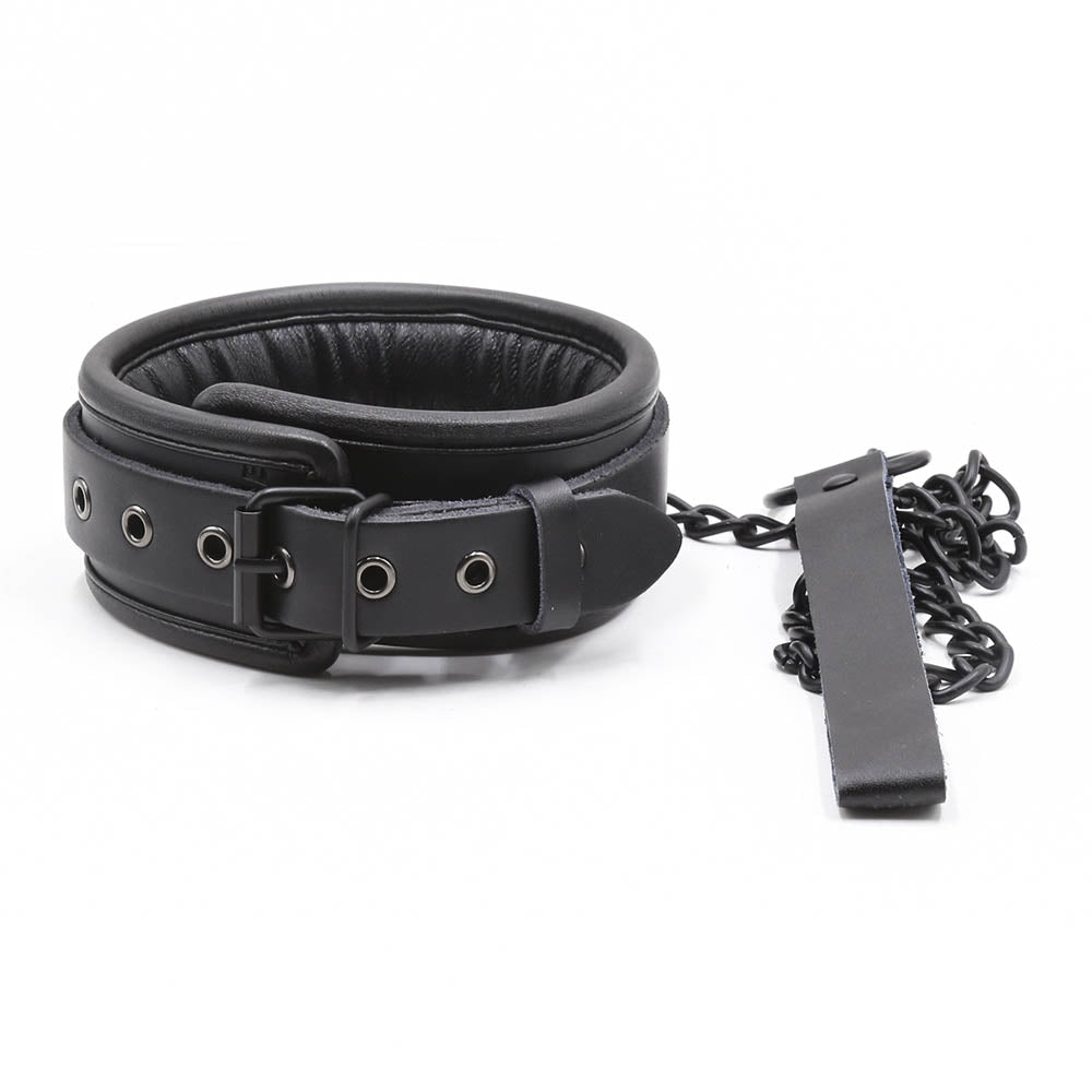 Collier & Laisse Cuir Véritable - Be Bondage