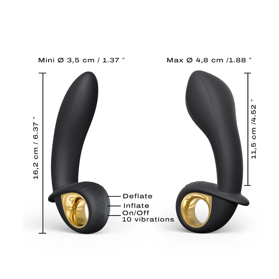 Vibromasseur gonflable 2 en 1 Vaginal et Anal Deep Expand