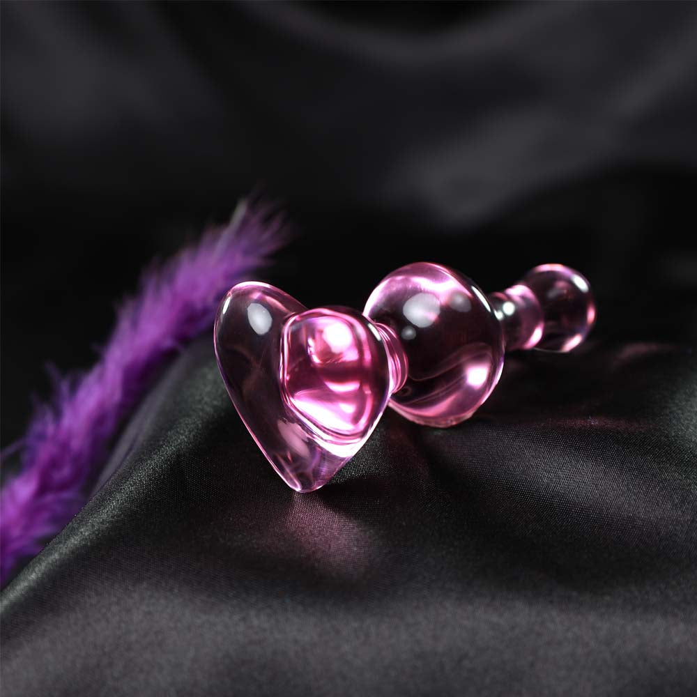 Petit Plug Cœur en Verre 225
