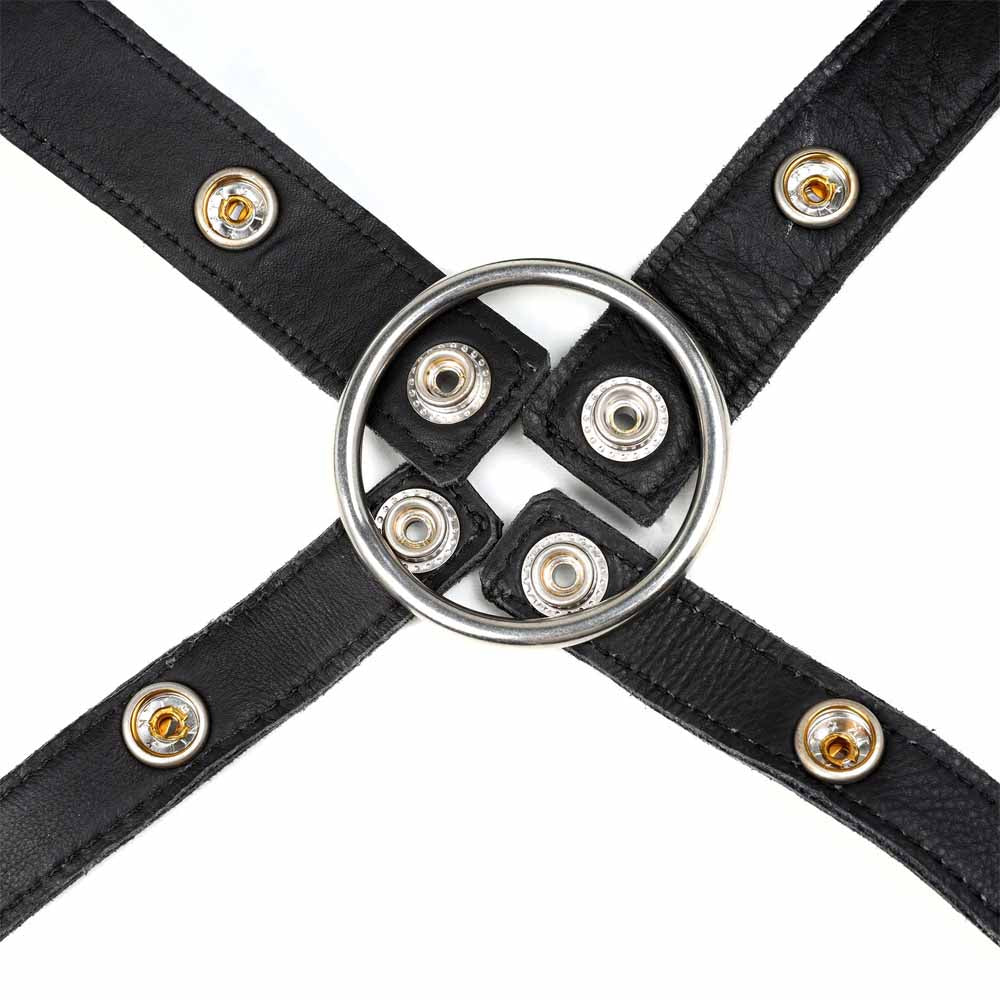 Harnais en Cuir Luxure Be Happy détail pressions