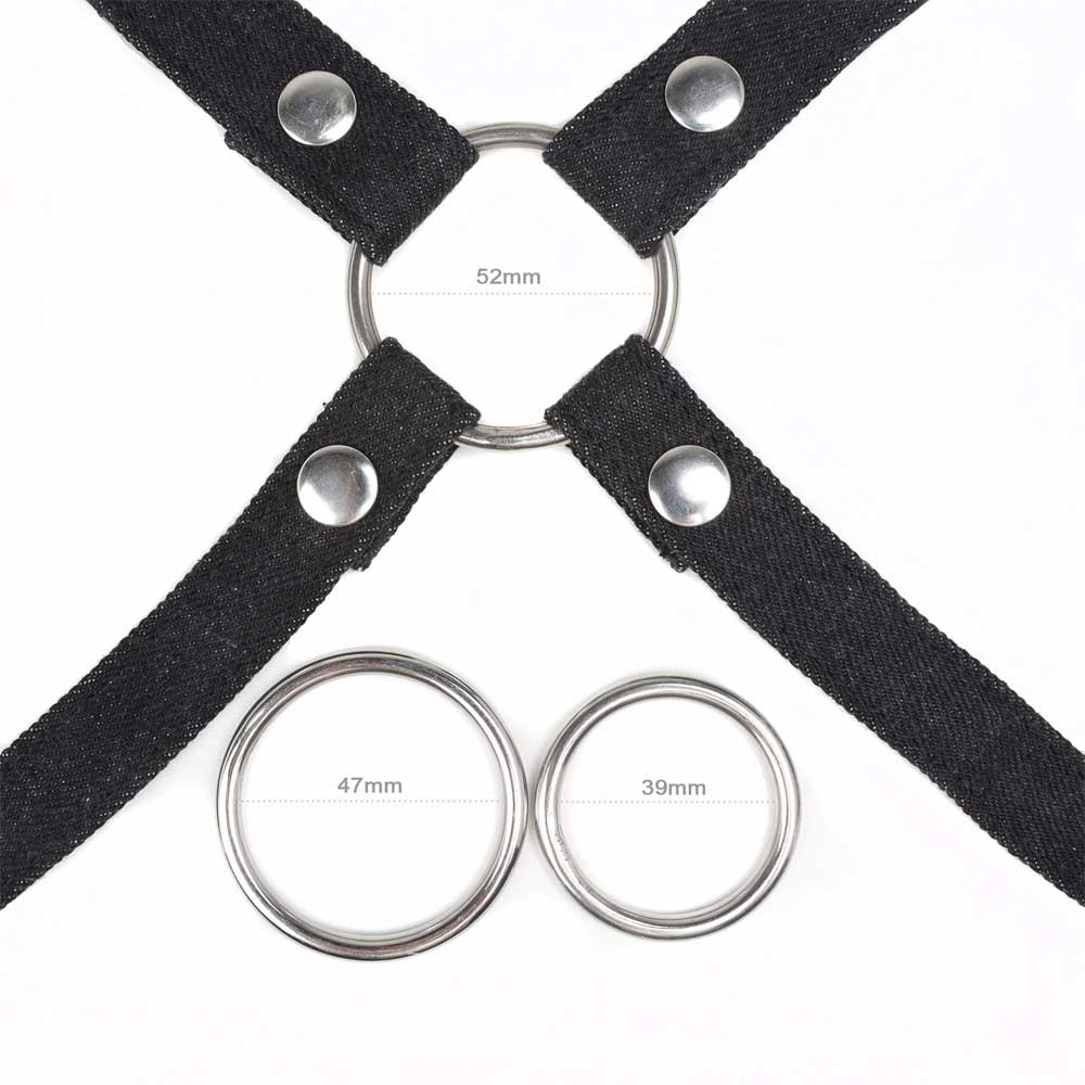 Harnais Gode Ceinture Jeans avec diamètres anneaux