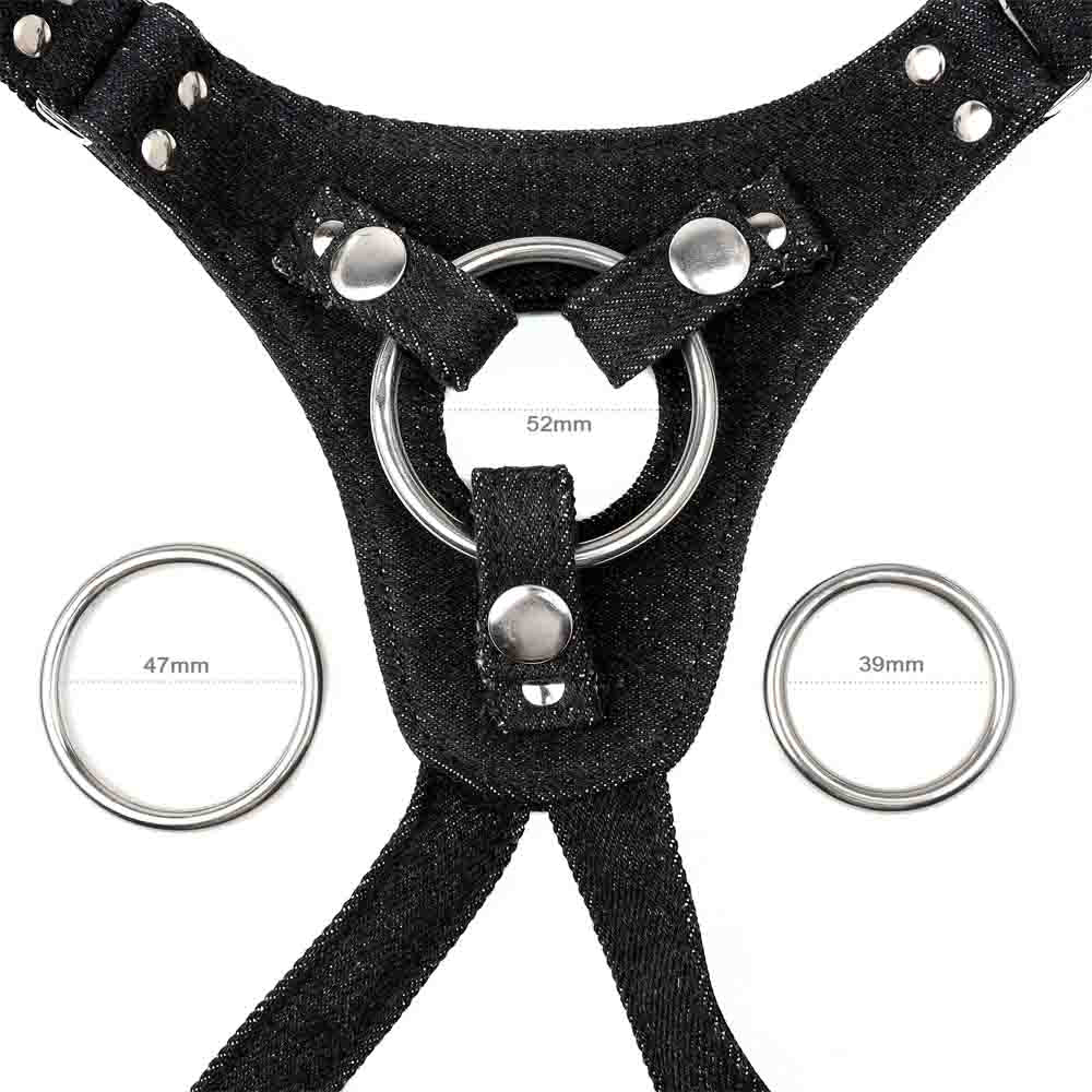 Harnais Jean Epais Deluxe détail plastron avec anneaux