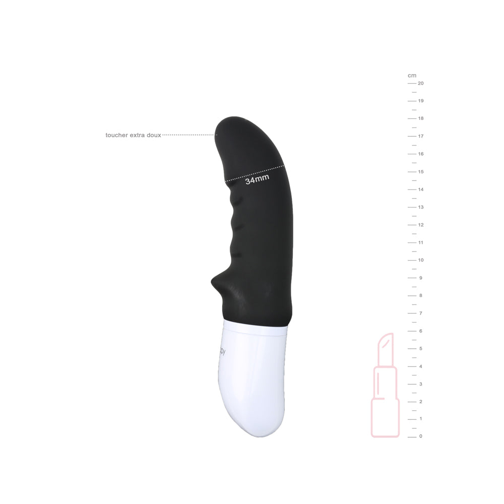Vibromasseur Phénoménal Be Happy noir avec dimensions