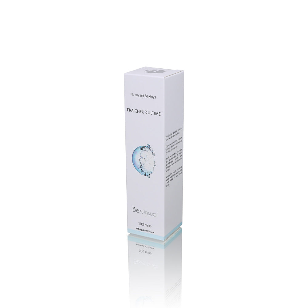 Be Sensual Fraîcheur Ultime Nettoyant Sextoys Anti Bactérien Parfum Léger Packaging vue de Face