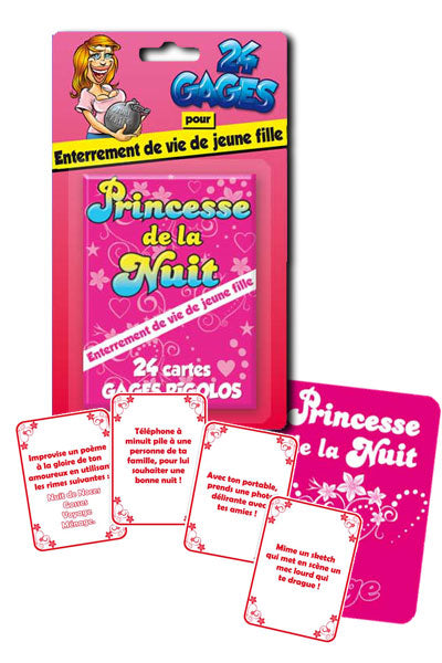 24 Cartes Gages Idiots Fille de La Main au Panier