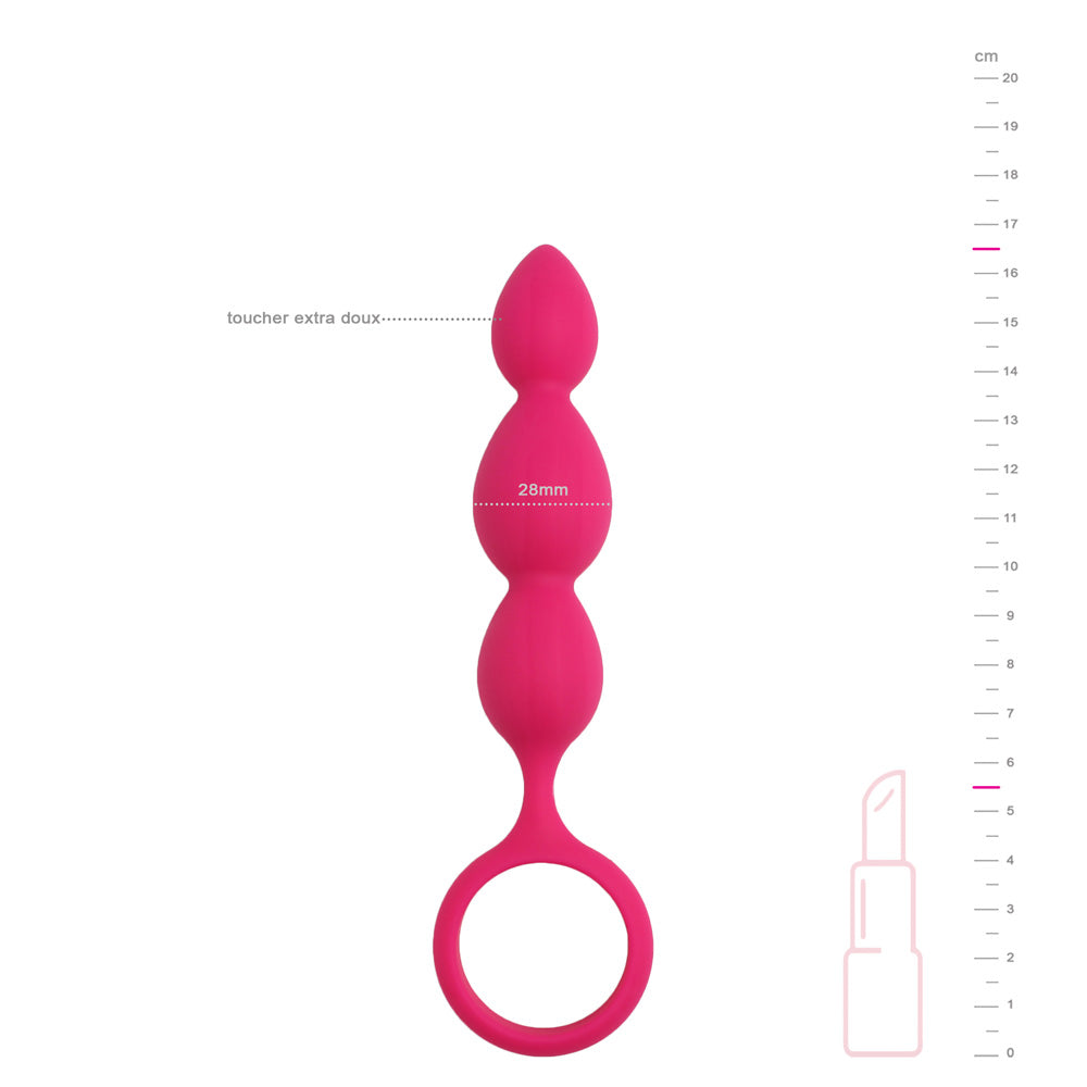 Chaine Anale Sphères de Plaisir Rose - Be Happy