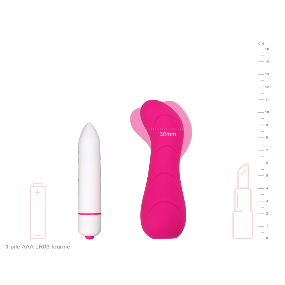 Vibromasseur 2 en 1 Fringant avec dimensions