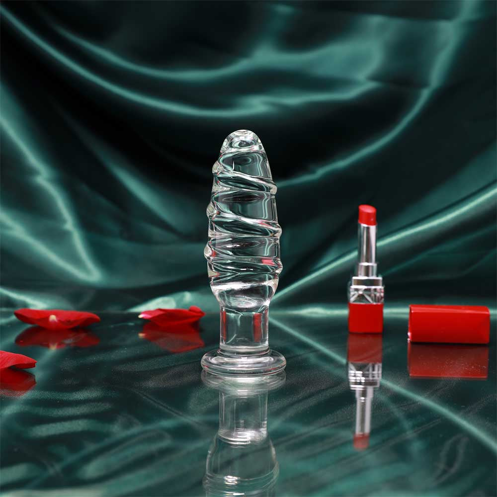 Plug conique en verre Pyrex transparent vue 3