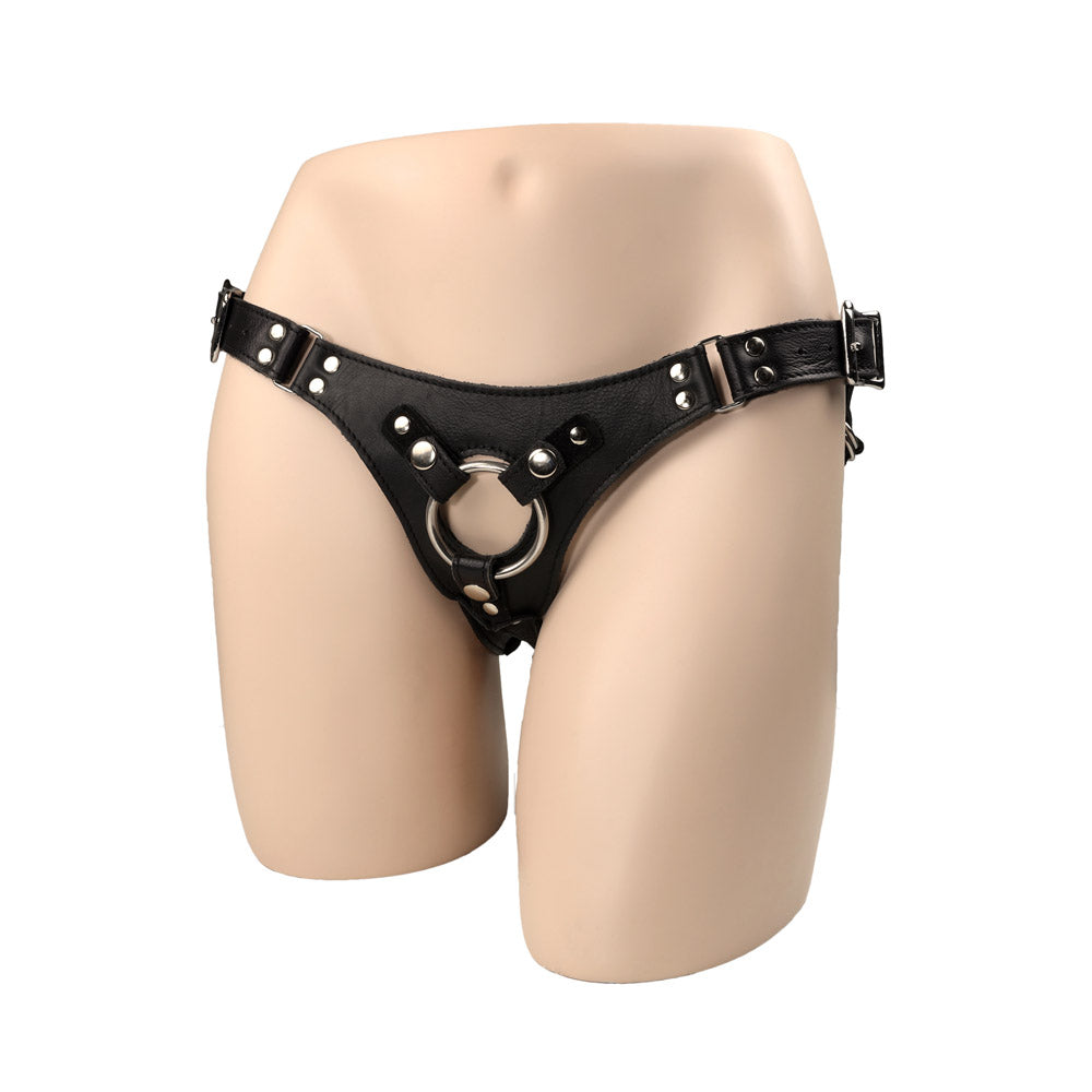 Harnais Gode Ceinture en cuir porté de face